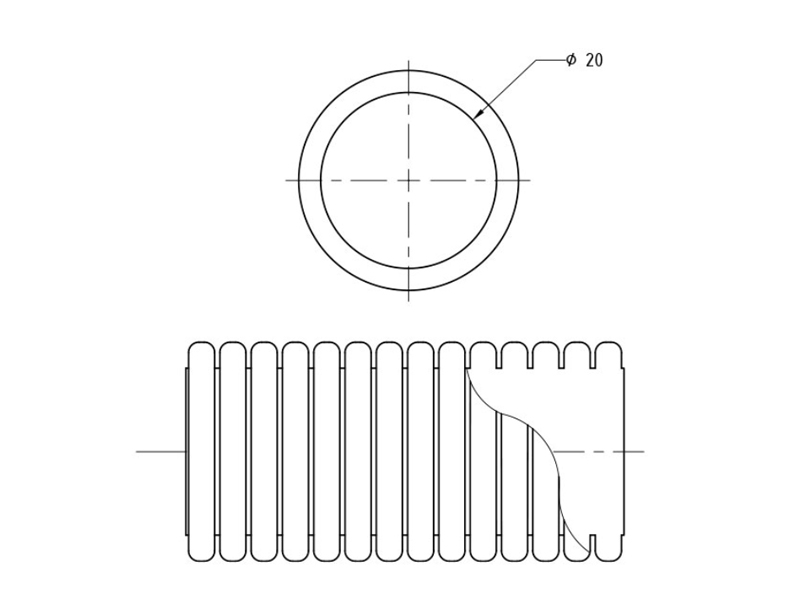 Труба гофрированная ПНД с зондом