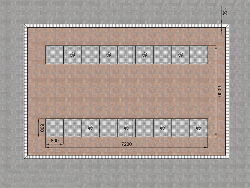 Пешеходный фонтан FC 