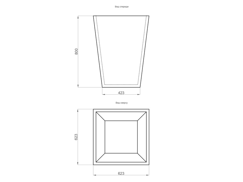 Вазон ландшафтный FC 623x800