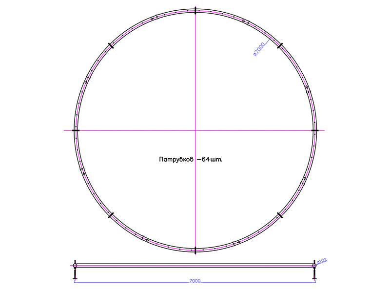 Фонтанное кольцо FC-ХN-7000 (102, 64, 8)