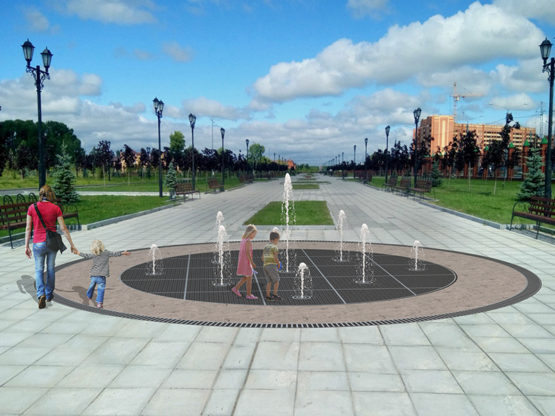 Пешеходный фонтан FC 4000 (с погружными насосами)