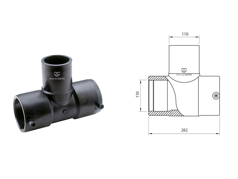 Тройник электросварной ПНД FC (110)
