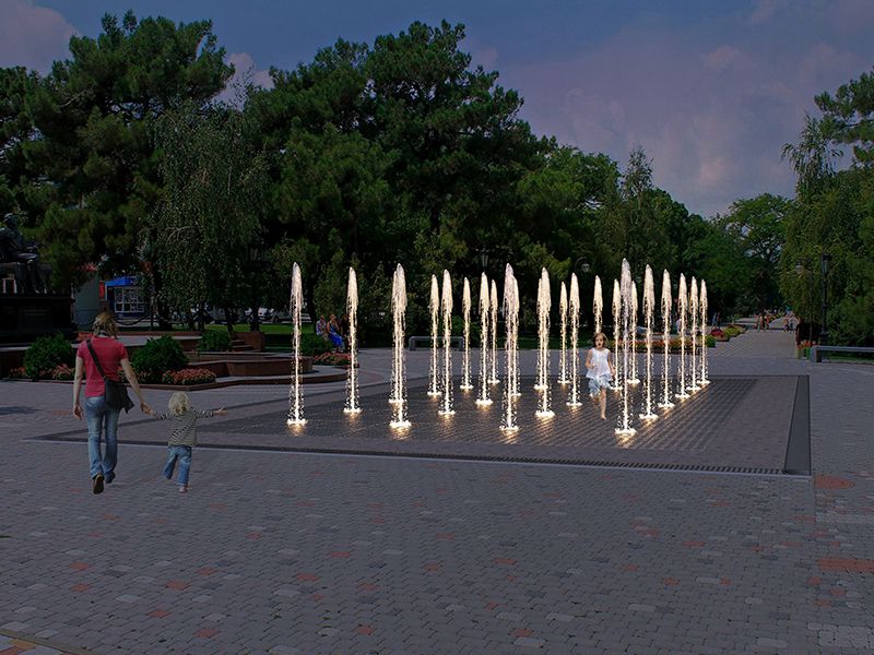 Пешеходный фонтан FC 7200х10400 (с погружными насосами)-4