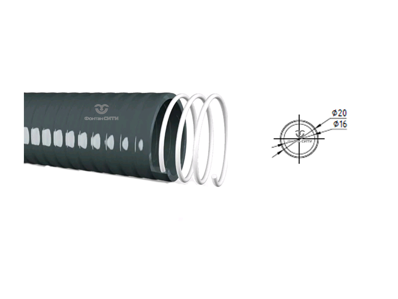 Гибкая труба PVC-U 0,5-0,8 PN 25 м