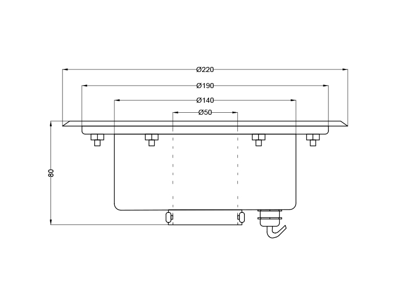 Подводный светильник LP GBZ 220 RGB 24V AISI 304-1