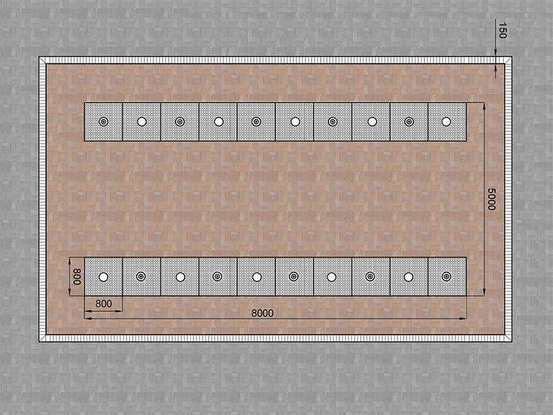Пешеходный фонтан FC 