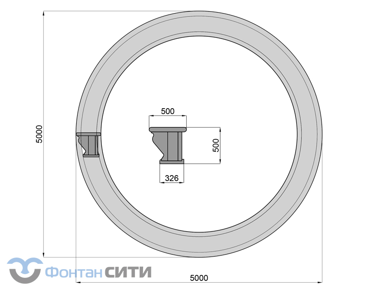 Борт фонтана FC 