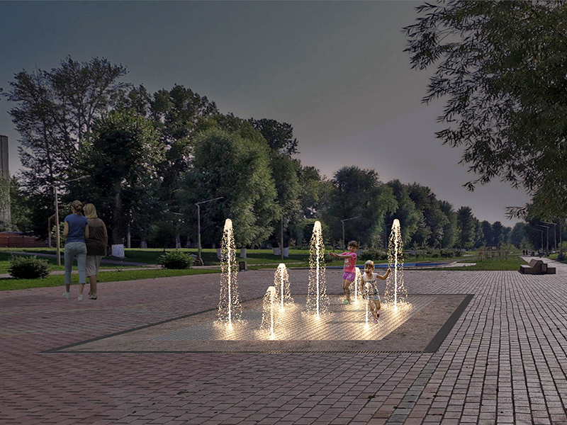 Пешеходный фонтан FC 2400х4000 (с погружными насосами)-3