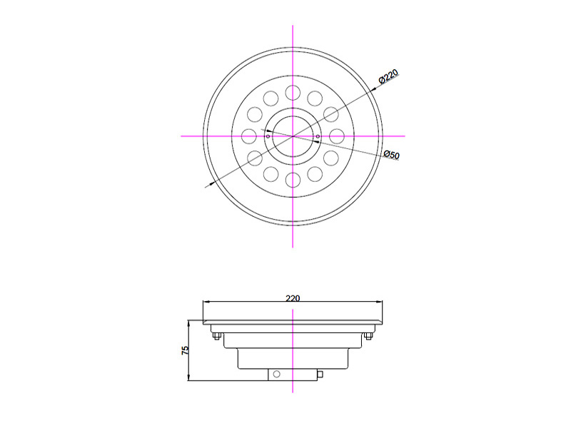 Подводный светильник LP GBZ 220 S 12V AISI 304