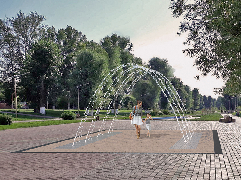 Пешеходный фонтан FC 