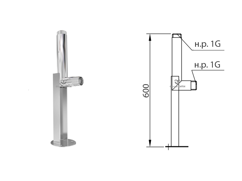 Стойка насадки 600 мм.