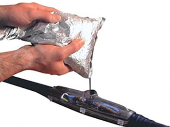 Заливная соединительная кабельная муфта для кабеля 4х4, изображение