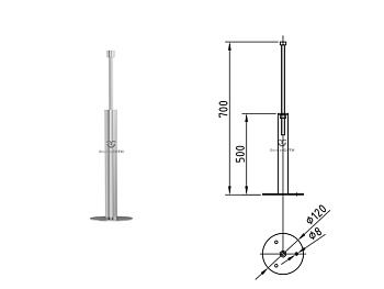 Телескопическая ножка FC (500-700 мм), изображение