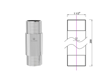 Удлинитель стойки фонтанной насадки FC 200 мм., изображение