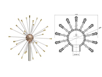Фонтанная насадка FCI "Water sphere" 1200 мм., изображение