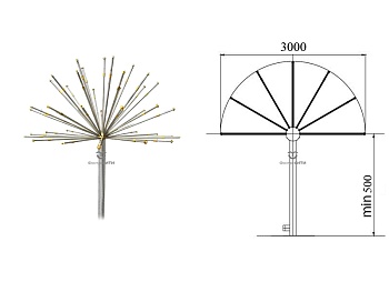 Фонтанная насадка FC "Водяная полусфера" 3000 мм., изображение