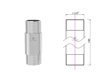 Удлинитель стойки фонтанной насадки FC 120 мм., изображение