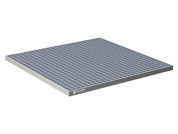 Настил из нержавеющей стали для сухого фонтана 800x800, изображение