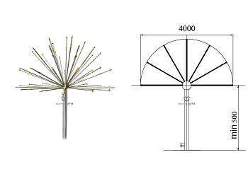 Фонтанная насадка FC "Водяная полусфера" 4000 мм., изображение