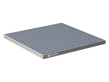 Настил из нержавеющей стали для сухого фонтана 600x600, изображение