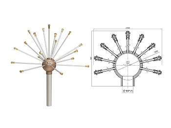 Фонтанная насадка FCI "Water hemisphere" 1000 мм., изображение