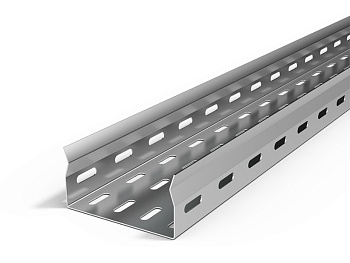 Кабельный лоток перфорированный с телескопическими концами, изображение