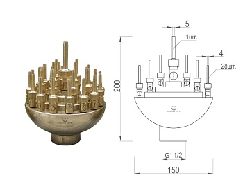 Фонтанная насадка FCH "Vulcan", изображение