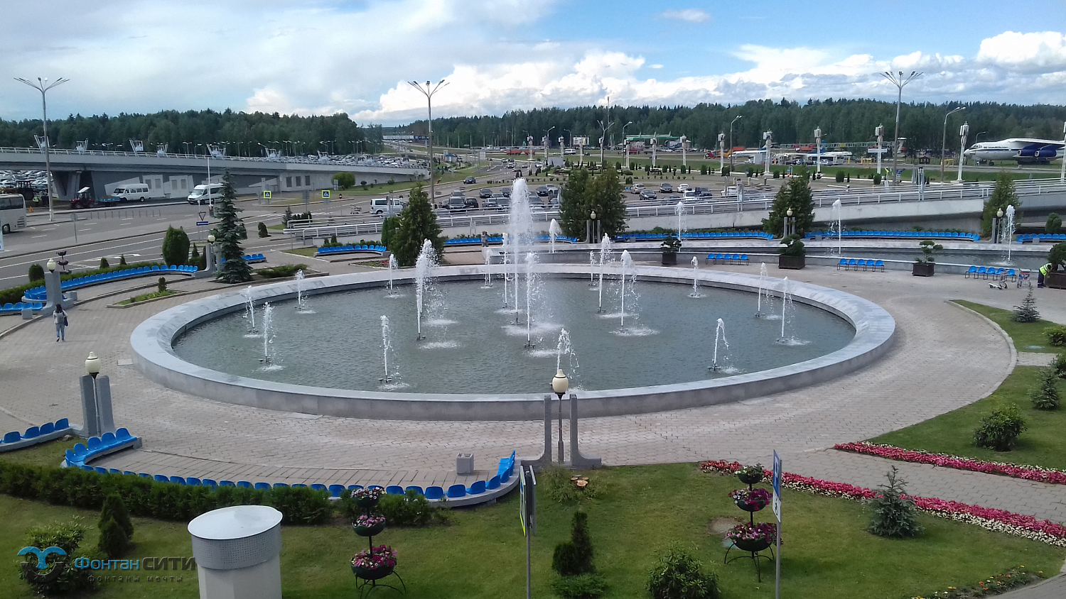 Фонтан аэропорт г. Минск