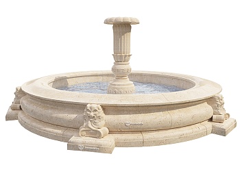 Фонтанная композиция FC "Каменный цветок" 3500 с Нептуном, изображение