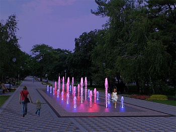 Пешеходный фонтан FC 7200х12000 (с насосами сухой установки), изображение