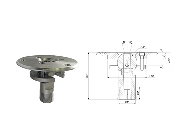 Встраиваемая форсунка FC AISI 304, изображение