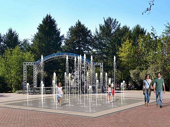 Пешеходный фонтан FC 7200х7200 (с насосами сухой установки), изображение