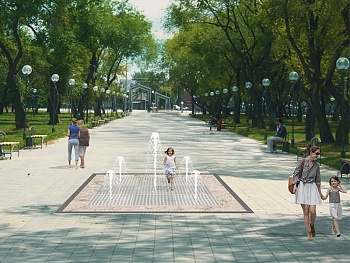 Пешеходный фонтан FC 2400х2400 (с насосами сухой установки), изображение