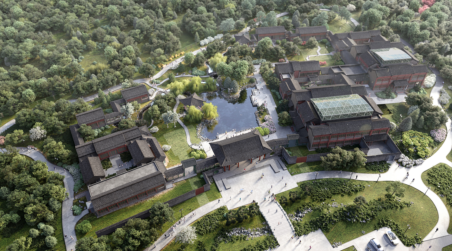 Традиционный китайский парк «Хуамин»