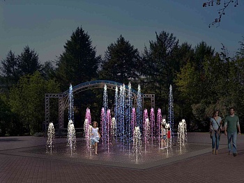 Пешеходный фонтан FC 8800х8800 (с погружными насосами), изображение