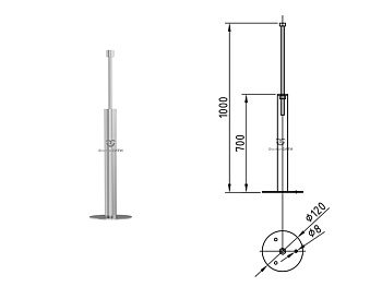 Телескопическая ножка FC (700-1000 мм), изображение