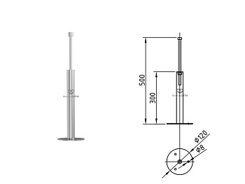 Телескопическая ножка FC (300-500 мм), изображение