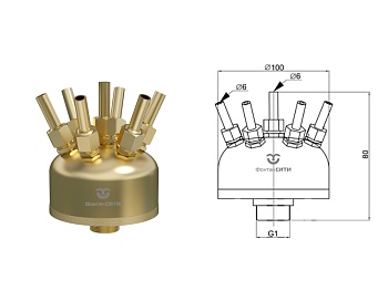 Фонтанная насадка FC "Вулкан" 100-7-6, изображение