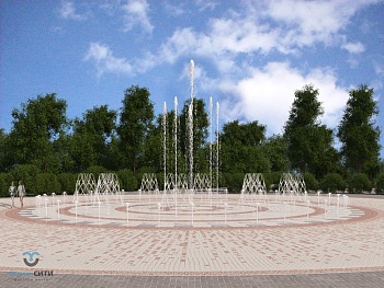 Пешеходный фонтан FC 18020 Евпатория (с погружными насосами), изображение